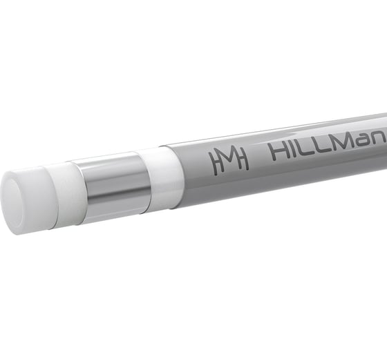 Труба металлополимерная серая HILLMAN Universal pipe stabil PE-Xa/Al/PE-RT 16,2x2,6 мм (бухта 100 м) ST-PEXA-1626