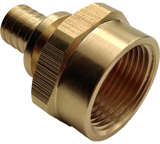 Муфта для PE-X/PE-RT труб РОС аксиальная латунь Дн 16х3/4 ВР (130-1610) R0345055