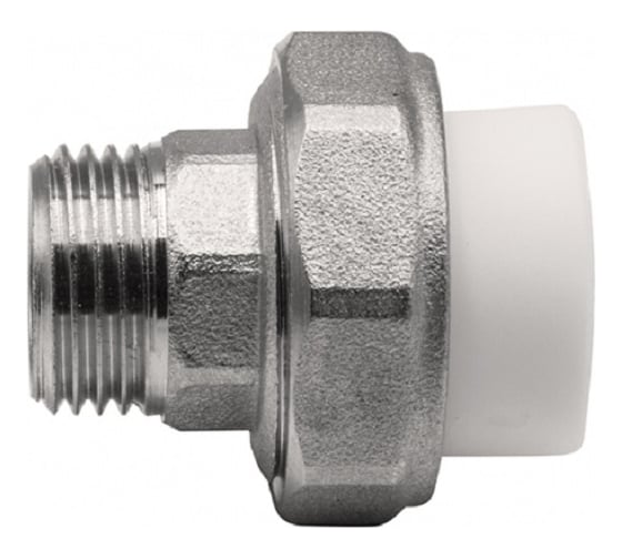 Американка GIBAX полипропилен, 20x1/2" НР, белая PPL13-02042
