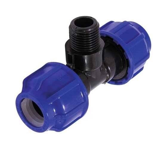 Тройник ПНД с наружной резьбой ПоливНаДаче 32x1x32 PND-TR-32-1HP 1
