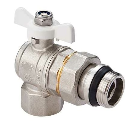 Шаровой кран MVI полнопроходной, угловой с полусгоном с самоуплотняющимся кольцом 3/4" BV.523.05