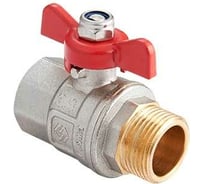 Шаровой кран MVI полнопроходной 1" внутренняя-наружная, бабочка BV.514.06