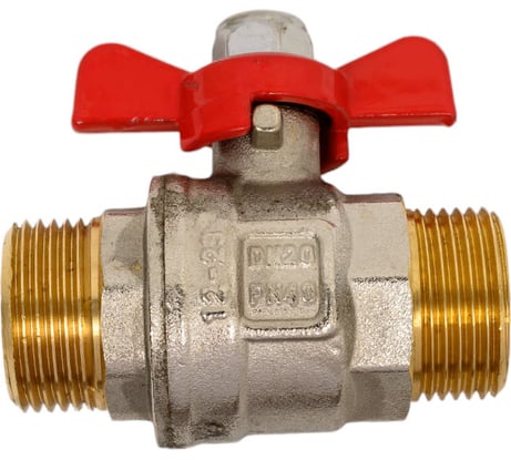 Шаровой кран MVI полнопроходной 3/4" наружная-наружная, бабочка BV.515.05
