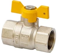 Шаровой кран MVI газовый полнопроходной 1/2" внутренняя-внутренняя, бабочка BV.813.04