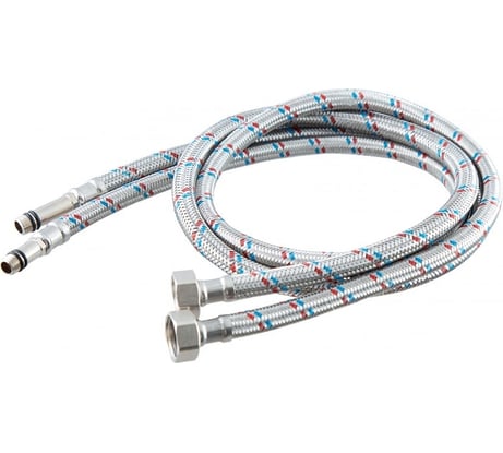 Гибкая подводка для смесителя OUTE пара, 1/2", М10, гайка-штуцер, 100 см TP57-100