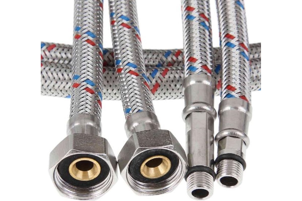 Гибкая подводка для смесителя OUTE пара, 1/2\", М10, гайка-штуцер, 250 ...