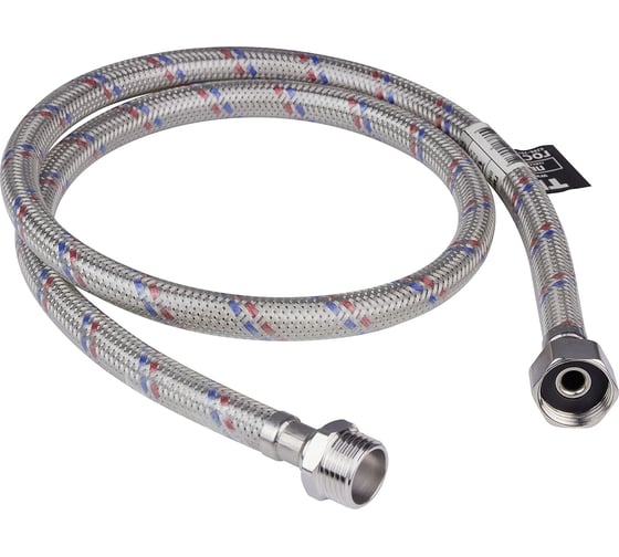 Гибкая подводка для воды TEBO 1/2" г/ш 3,0м (EPDM, нержавейка в ПВХ, сталь) T-ГП.302.12.3.CN