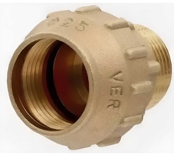 Муфта с наружной резьбой 25x3/4 латунь для труб ПНД СаМат Плюс SanT-2882