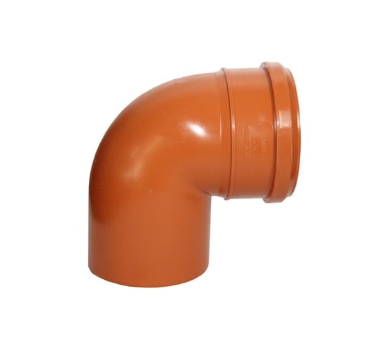 Отвод D160 - 87° рыжая СаМат Плюс SanT-0525