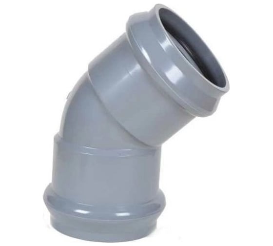 Отвод D50 - 45° двухраструбный (с кольцом) СаМат Плюс SanT-2773