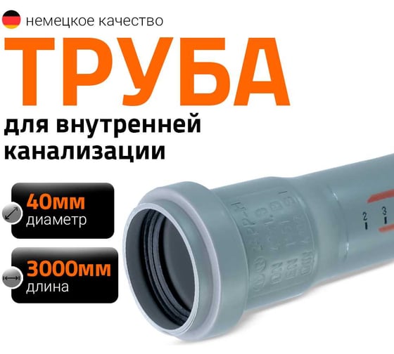 Труба Ostendorf HTEM 40x3000 мм 111070