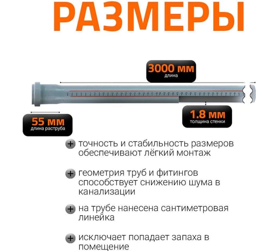 Труба Ostendorf HTEM 40x3000 мм 111070