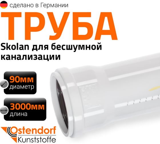 Труба Ostendorf SKEM 90x3000 мм 334070