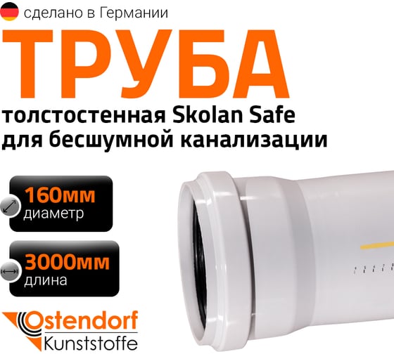 Труба Ostendorf SKEM 160x3000 мм 337070