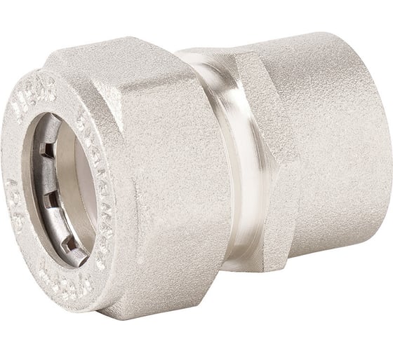 Муфта никель для гофрированной трубы VIEIR 25х3/4 (5шт) внутренняя резьба гайка для подключения к арматуре VPF254-N (Y)