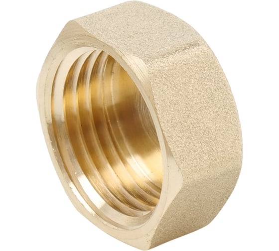 Заглушка резьбовая латунная VIEIR 1 (10шт) гайка (внутренняя резьба) для сантехнических соединений и трубопроводов GMF5 (Y)