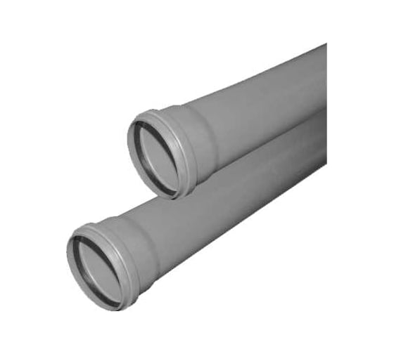 Труба VALFEX BASE ф110, с раструбом, L=0.75 м, внутренняя канализация, толщина стенки 2.7 201100075 1