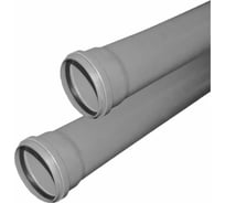 Труба VALFEX OPTIMA ф110, с раструбом, L=1.5 м, внутренняя канализация, толщина стенки 2.2 211100150
