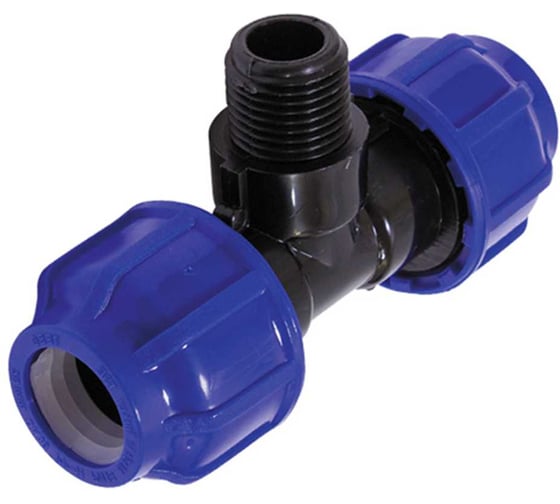Тройник ПНД ПоливНаДаче 25х1х25 с наружной резьбой PND-TR-25-1HP