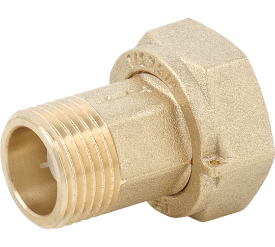 Американка с обратным клапаном для счетчика воды VIEIR 1/2 (10шт) штуцер × 3/4 гайка, латунная VR28-34FM (Y)