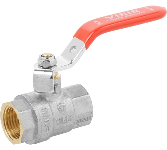 Кран шаровой никелированный VIEIR 3/4 (10шт) внутренняя резьба рычаг для водоснабжения VR200-02 (Y)