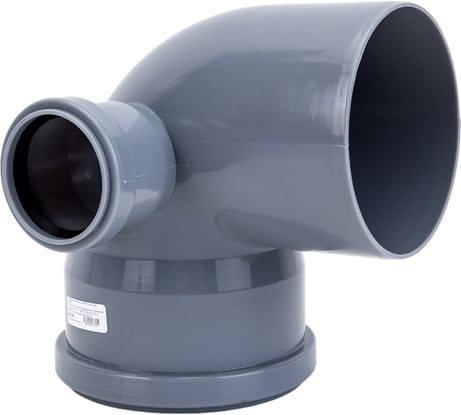 Универсальный отвод VALFEX 110/50x87.5, левый-правый, внутренняя канализация 23123150