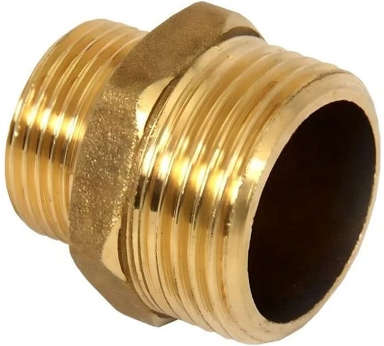 Ниппель переходной латунный VIEIR 1/2x3/4, наружная резьба SH34 (Y)