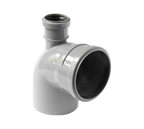 Универсальный отвод VALFEX 110/50x87.5, фронт-вверх, внутренняя канализация 23125150