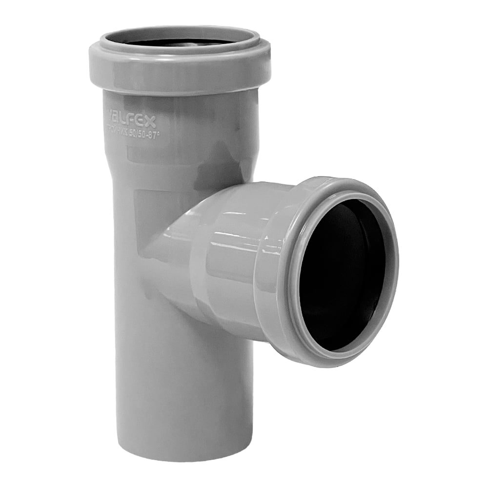 Тройник VALFEX 87.5 градусов, 50-50, внутренняя канализация 24050050 ...