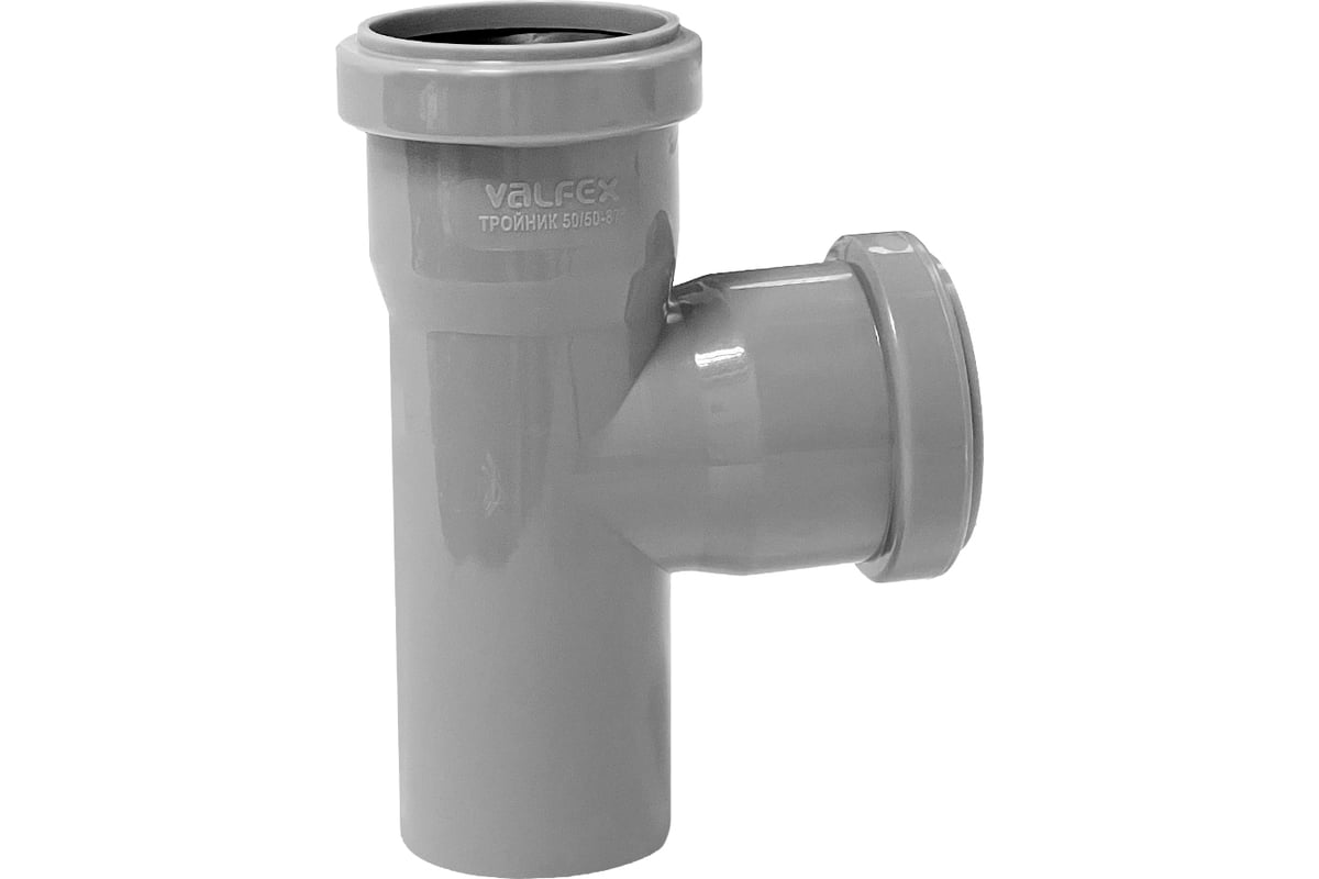 Тройник VALFEX 87.5 градусов, 50-50, внутренняя канализация 24050050 ...