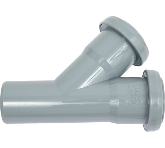 Тройник VALFEX 45 градусов, 40-40, внутренняя канализация 22040040