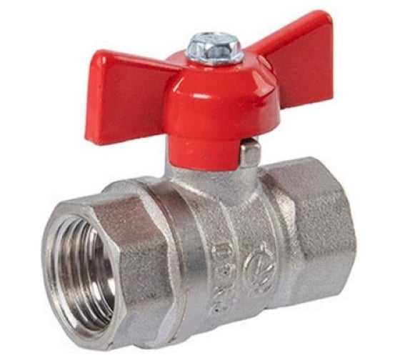 Кран шаровой ГАЛЛОП 1/2'' вн/вн бабочка 11б27п1 стандарт 230 никель PN40 540236