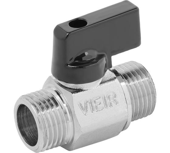 Кран мини VIEIR 1/2", штуцер-штуцер, матовый VR172 (Y)