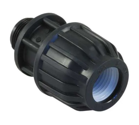 Муфта Heisskraft для ПНД труб, наружная резьба, 50Х1-1/2, обжим-резьба, UV-защита 11205040