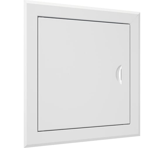 Люк сантехнический СаМат Плюс 122x122 с фланцем 98x98 с ручкой пластмассовый АБС 11066