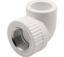 Уголок GIBAX полипропилен, 25x3/4" ВР, белый, 2 шт. PPL16-03041