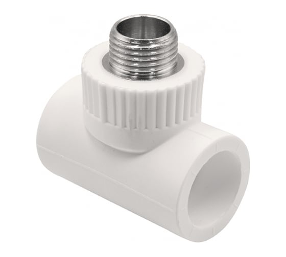 Тройник GIBAX полипропилен, 25x1/2" НР, белый, 4 шт. PPL07-03032