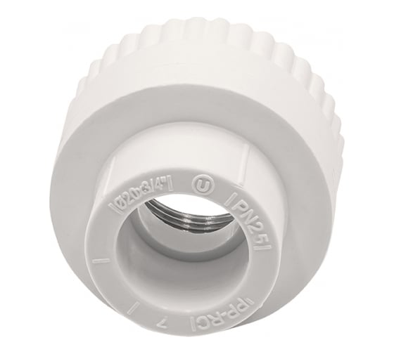 Муфта GIBAX полипропилен, 20x3/4" ВР, белая, 4 шт. PPL03-02041