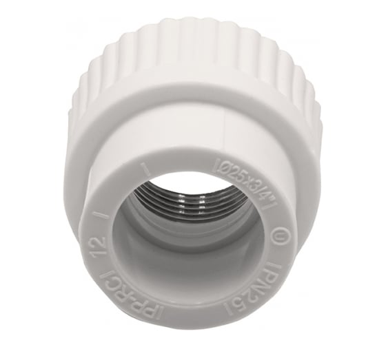 Муфта GIBAX полипропилен, 25x3/4" ВР, белая, 4 шт. PPL03-03041
