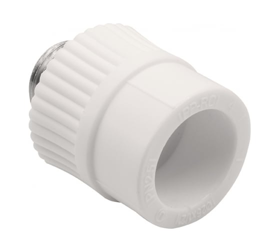 Муфта GIBAX полипропилен, 25x1/2" НР, белая, 4 шт. PPL03-03032