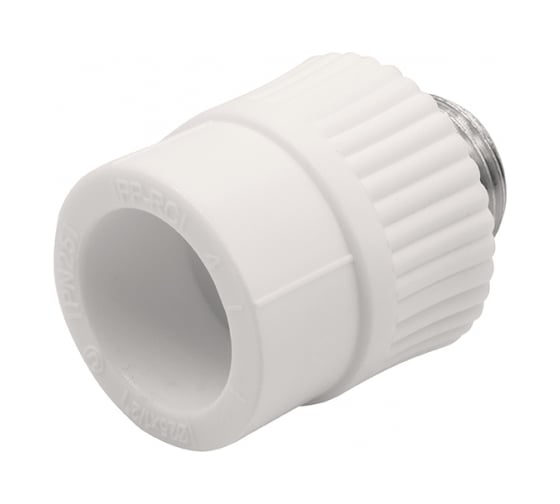 Муфта GIBAX полипропилен, 20x1/2" НР, белая, 4 шт. PPL03-02032