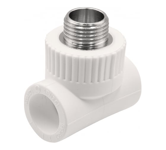 Тройник GIBAX полипропилен, 20x1/2" НР, белый, 4 шт. PPL07-02032