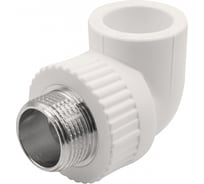 Уголок GIBAX полипропилен, 25x3/4" НР, белый, 2 шт. PPL16-03042