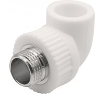 Уголок GIBAX полипропилен, 20x1/2" НР, белый, 5 шт. PPL16-02032