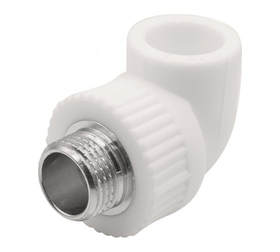 Уголок GIBAX полипропилен, 20x1/2" НР, белый, 5 шт. PPL16-02032