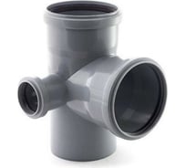 Двухплоскостная крестовина РемоКолор внутренняя канализация, серая, 110x110x50 мм, левая 143-620