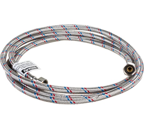Гибкая подводка для воды Gigant с оплеткой из нержавеющей стали, 1/2"х300 см, г/г P-300-GG