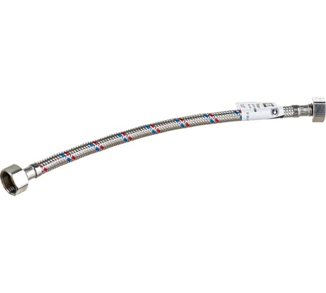 Гибкая подводка для воды Gigant с оплеткой из нержавеющей стали, 1/2"х30 см, г/г P-30-GG