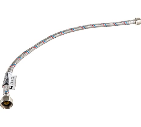 Гибкая подводка для воды Gigant с оплеткой из нержавеющей стали, 1/2"х50 см, г/ш P-50-GW