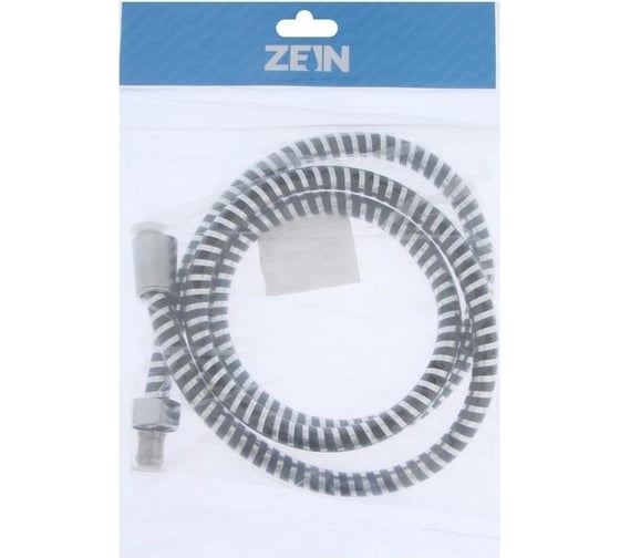 Душевой шланг Zein Z01PB, 150 см, с пластиковой конусообразной гайкой, ПВХ, черный 5482394